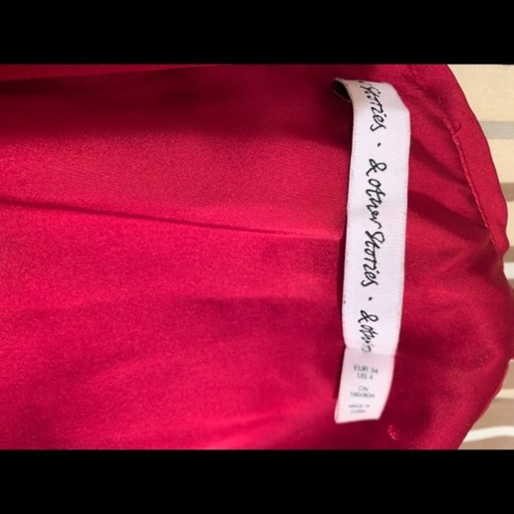 & Other Stories Red Sequined Mini Dress - Picture 5 of 5